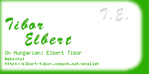 tibor elbert business card
